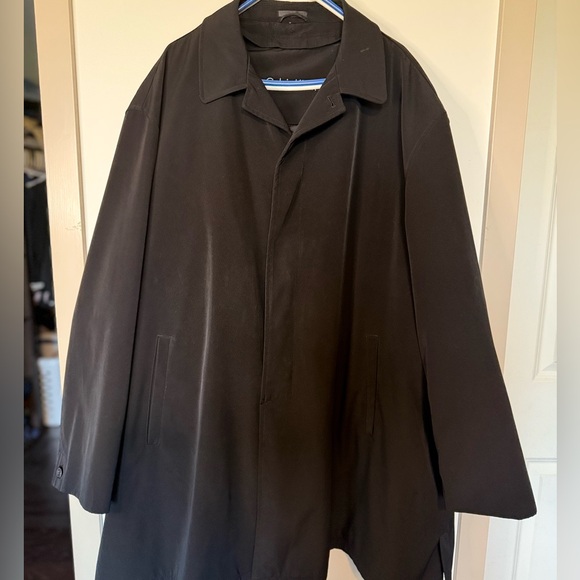 Calvin Klein Men’s Raincoat Removable Double Layer Wool Liner 5XL Black - Picture 1 of 11